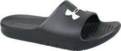 Under Armour Klapki męskie Core Pth 001 czarne r. 44 (3021286-001). Czarne klapki męskie Under Armour, bez wzorów, bez zapięcia. Za 53.00 zł.