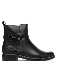 Caprice Botki 9-25312-45 Czarny. Czarne botki damskie Caprice, bez wzorów, ze skóry, bez obcasa, na płaskiej podeszwie, bez zapięcia. Za 589.99 zł.