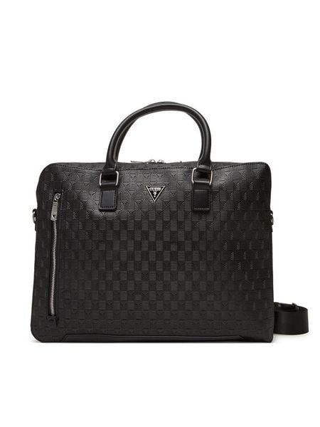 Guess Torba na laptopa HMTODE P5247 Czarny. Czarne torby na laptopa damskie Guess, z aplikacjami, ze skóry. Za 449.99 zł.