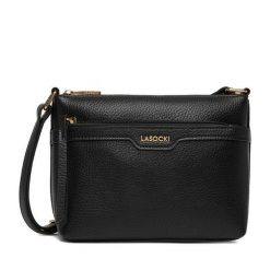 Torebka Lasocki. Czarne listonoszki damskie Lasocki, bez wzorów, bez dodatków. Za 159.99 zł.