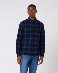 WRANGLER LS 1PKT SHIRT KOSZULA MĘSKA COBALT BLUE W5A1T2B09 112129986. Niebieskie koszule męskie Wrangler, m, bez wzorów, bez kołnierzyka, bez ramiączek. Za 129.99 zł.