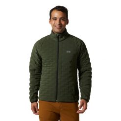 Lekka kurtka turystyczna Mountain Hardwear Stretchdown. Zielone kurtki męskie MOUNTAIN HARDWEAR, na zimę, bez wzorów, sportowe, bez kaptura. Za 1,125.65 zł.