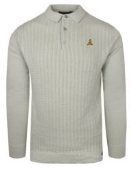 Lekki Męski Sweter Dzianinowy (styl: longsleeve polo) – Brave Soul - Oliwkowy Beż. Zielone swetry męskie Brave Soul, l, bez wzorów, z bawełny, klasyczne, bez kołnierzyka, bez ramiączek. Za 119.00 zł.