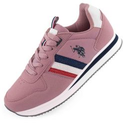 Stylowe Trampki Damskie U.S. Polo Assn. - Rozmiar 37. Czerwone trampki i tenisówki damskie U.S. Polo Assn., bez wzorów, ze skóry ekologicznej, bez zapięcia. Za 270.99 zł.