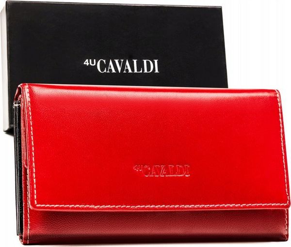 4U Cavaldi Duży, skórzany portfel damski na zatrzask - 4U Cavaldi NoSize. Portfele damskie 4U Cavaldi. Za 118.26 zł.