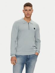 HUGO Sweter Sastoon 50516640 Szary Slim Fit. Szare swetry męskie Hugo, m, bez wzorów, z syntetyku, bez kołnierzyka, bez ramiączek. Za 599.99 zł.