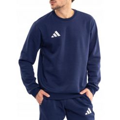 Męska bluza adidas Entrada 26 Sweat Top - granatowa. Niebieskie bluzy męskie Adidas, m, bez wzorów, z bawełny, sportowe, bez ramiączek, bez kaptura. Za 134.99 zł.
