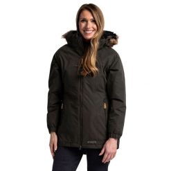 Kurtka Parka Damska Z Długimi Rękawami. Zielone parki damskie Trespass, xl, bez wzorów, z futra, z kapturem. Za 667.99 zł.