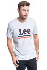 MĘSKI T-SHIRT LEE STRIPE TEE SHARP GREY MELE L64VFQ03 112115942. Szare t-shirty męskie Lee, l, bez wzorów, bez kołnierzyka, bez ramiączek. Za 69.99 zł.