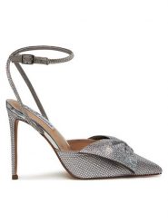 Steve Madden Szpilki Vincentia-R Heeled s SM11003650 Srebrny. Szare szpilki damskie Steve Madden, bez wzorów, z materiału, bez obcasa, na szpilce, bez zapięcia. Za 459.99 zł.