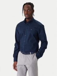 Tommy Hilfiger Koszula MW0MW40529 Granatowy Regular Fit. Niebieskie koszule męskie Tommy Hilfiger, m, bez wzorów, z bawełny, bez kołnierzyka, bez ramiączek. Za 369.99 zł.