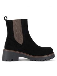 Clara Barson Botki WS6381-01 Czarny. Czarne botki damskie Clara Barson, bez wzorów, z materiału, bez obcasa, na płaskiej podeszwie, bez zapięcia. Za 149.99 zł.