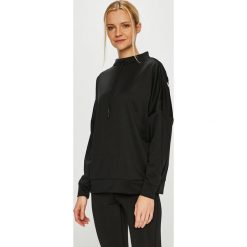 Reebok - Bluza. Czarne bluzy damskie Reebok, l, bez wzorów, z dzianiny, bez ramiączek, bez kaptura. W wyprzedaży za 189.90 zł.