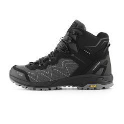Buty wysokie trekkingowe unisex Alpine Pro Cerne 2 Vibram. Czarne trekkingi męskie Alpine Pro, ze skóry, bez zapięcia. W wyprzedaży za 519.00 zł.