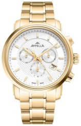 Zegarek męski Appella L70001.1113CH złoty. Żółte zegarki męskie Appella, bez wzorów, złote. Za 1,950.00 zł.