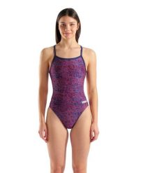 Strój Kąpielowy Damski Arena Snakeskin Swimsuit Challengeback. Niebieskie stroje kąpielowe damskie ARENA, bez wzorów, z materiału. Za 209.99 zł.