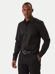BOSS Koszula H-Hank 50550653 Czarny Slim Fit. Czarne koszule męskie Boss, m, bez wzorów, z bawełny, biznesowe, bez kołnierzyka, bez ramiączek. Za 529.99 zł.