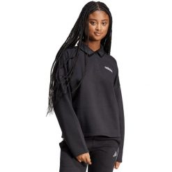 Bluza damska adidas Essentials Linear Polo. Czarne bluzy damskie Adidas, xl, bez wzorów, z bawełny, eleganckie, bez ramiączek, bez kaptura. Za 181.99 zł.