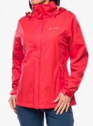 Kurtka przeciwdeszczowa damska Vaude Escape Light Jacket. Czerwone kurtki sportowe damskie Vaude, na wiosnę, xs, bez wzorów, bez ramiączek, bez kaptura, trekkingowe. Za 505.95 zł.