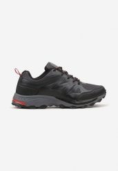 Czarno-Szare Płaskie Buty Sportowe Sneakersy z Tłoczoną Podeszwą Evida. Czarne buty sportowe męskie Born2be, bez wzorów, bez zapięcia. Za 149.99 zł.