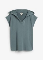 Bluza z czystej bawełny organicznej. Zielone bluzy damskie bonprix, bez wzorów, z bawełny, bez ramiączek, bez kaptura. Za 79.99 zł.