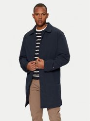 Tommy Hilfiger Płaszcz przejściowy MW0MW37651 Granatowy Regular Fit. Niebieskie płaszcze męskie Tommy Hilfiger, m, bez wzorów, z syntetyku, bez kołnierzyka, bez kaptura. Za 739.99 zł.