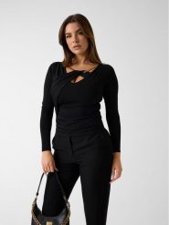 Marciano Guess Top 180654 Czarny Classic Fit. Czarne topy damskie Marciano Guess, s, z aplikacjami, bez kołnierzyka, bez ramiączek. Za 590.00 zł.