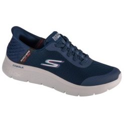 Tenisówki Skechers Model Slip Ins: Go Walk Kolor Niebieski. Niebieskie trampki męskie Skechers, bez wzorów, z tkaniny, casualowe, bez zapięcia. Za 359.99 zł.