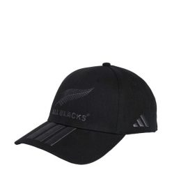 CZAPKA Z DASZKIEM ALL BLACKS 3-STRIPES. Czarne czapki damskie Adidas, bez wzorów, z bawełny, sportowe. Za 129.00 zł.
