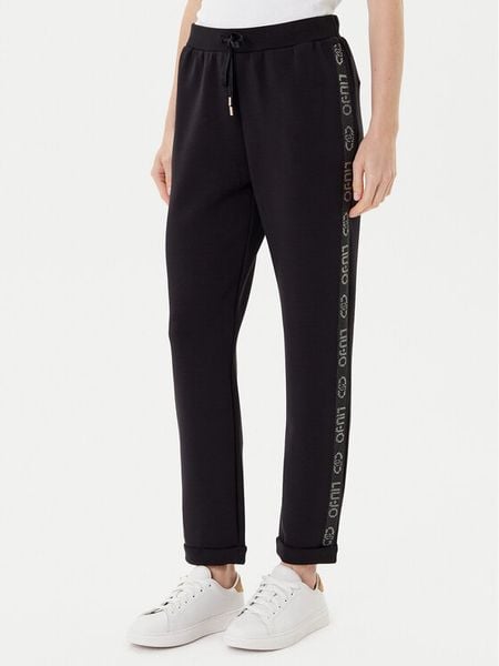 Liu Jo Spodnie dresowe TF5093 J4616 Czarny Regular Fit. Czarne spodnie dresowe damskie Liu Jo, bez wzorów, z dresówki. Za 479.99 zł.