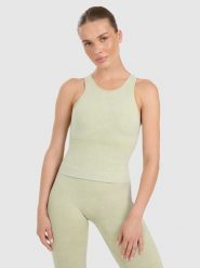 4F Top do jogi i pilatesu slim szybkoschnący damski - zielony M/L. Zielone koszulki sportowe damskie 4F, l, bez wzorów, z elastanu, bez ramiączek, na jogę i pilates. Za 119.99 zł.