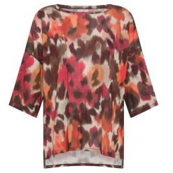 T-Shirt Deha Allover Oversize Damskie. Czerwone t-shirty damskie Deha, l, bez wzorów, z materiału, klasyczne, bez kołnierzyka, bez ramiączek. Za 324.99 zł.