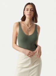 Vero Moda Top New Lex Sun 10281877 Zielony ciemny Regular Fit. Zielone topy damskie Vero Moda, l, bez wzorów, z wiskozy, bez kołnierzyka, bez ramiączek. Za 99.99 zł.