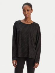 BOSS Koszulka piżamowa B Logo 50550693 Czarny Relaxed Fit. Czarne koszule nocne damskie Boss, bez wzorów, z lyocellu, bez ramiączek. Za 299.99 zł.