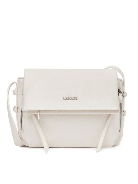 Lasocki Torebka LSK-X-005-07 Écru. Listonoszki damskie Lasocki, bez wzorów, ze skóry, bez dodatków. Za 169.99 zł.