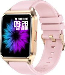 Smartwatch Rubicon E89 Różowy (RNCE89). Czerwone zegarki smartwatch Rubicon, bez wzorów. Za 170.88 zł.