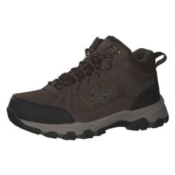 Buty trekkingowe męskie Skechers Selmen Melano. Brązowe trekkingi męskie Skechers, z gumy, bez zapięcia. Za 399.99 zł.