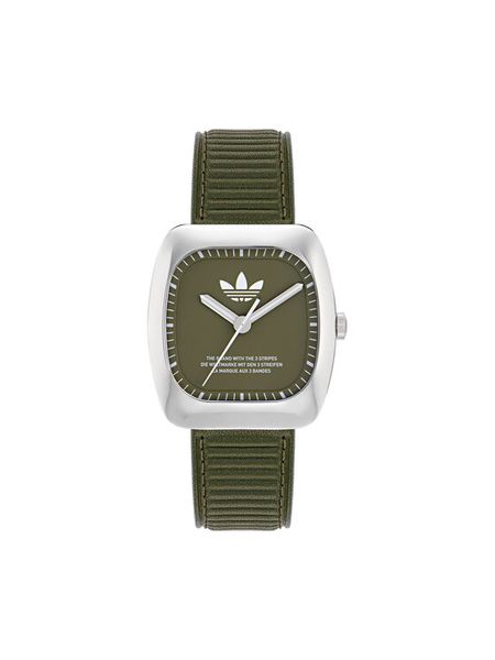 Adidas Zegarek Retro Wave One AOSY24526 Zielony. Zielone, analogowe zegarki męskie Adidas, bez wzorów. Za 489.99 zł.