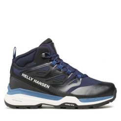 Trekkingi Helly Hansen. Niebieskie botki męskie Helly Hansen, bez wzorów, sportowe, bez obcasa, bez zapięcia. Za 599.99 zł.