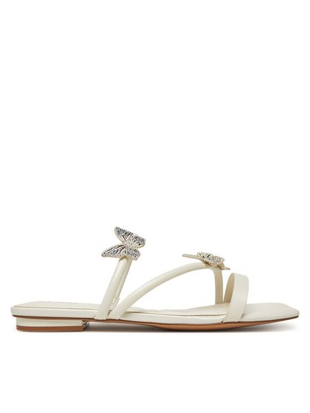 Aldo Klapki Flyhigh 13966746 Biały. Białe klapki damskie Aldo, bez wzorów, ze skóry, bez obcasa, bez zapięcia. Za 219.99 zł.