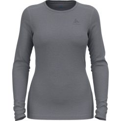 Bluza termoaktywna damska Odlo Merino 260 BL Top Crew Neck LS. Szare bluzy damskie ODLO, s, bez wzorów, sportowe, bez kołnierzyka, bez ramiączek. Za 365.99 zł.