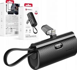 Powerbank ForCell FORCELL F-ENERGY Power Plug F5K3 powerbank 5 000mAh z wbudowanym złączem do Lightning 8-PIN PD 20W czarny. Czarne powerbanki ForCell. Za 141.40 zł.