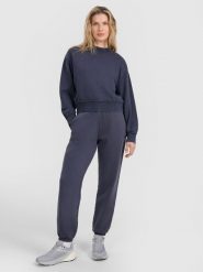 4F Spodnie dresowe joggery damskie - szare S. Szare spodnie dresowe damskie 4F, bez wzorów, z bawełny, sportowe. W wyprzedaży za 119.99 zł.
