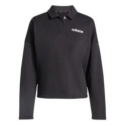 Bluza damska adidas Essentials. Czarne bluzy damskie Adidas, s, bez wzorów, z materiału, sportowe, bez ramiączek, bez kaptura. Za 186.99 zł.