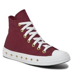 Trampki Converse. Czerwone trampki i tenisówki damskie Converse, bez wzorów, bez zapięcia. Za 379.99 zł.