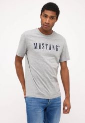 Męski T-Shirt Koszulka MUSTANG Style Austin Mid Grey Melange 1014695 4140. Szare t-shirty męskie Mustang, m, bez wzorów, z bawełny, bez kołnierzyka, bez ramiączek. Za 69.99 zł.