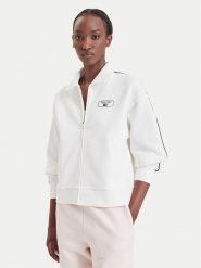 Lacoste Bluza SF6822 Kremowy Regular Fit. Białe bluzy damskie Lacoste, bez wzorów, z bawełny, bez ramiączek, bez kaptura. Za 859.99 zł.