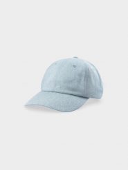 4F Czapka z daszkiem strapback uniseks - turkusowa S/M. Niebieskie czapki damskie 4F, bez wzorów, z bawełny, sportowe. W wyprzedaży za 29.99 zł.