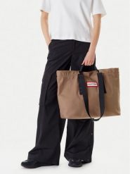 Hunter Torebka WBEO-HTR-K-011-06 Beżowy ciemny. Brązowe shopperki damskie Hunter, bez wzorów, z materiału, bez dodatków. Za 159.99 zł.