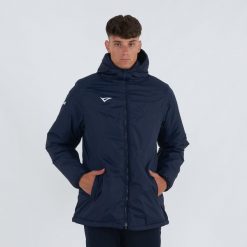Kurtka Outdoor Bergen Niebieska. Niebieskie kurtki męskie Legea, xl, bez wzorów, z materiału, bez ramiączek, z kapturem, do biegania. Za 156.00 zł.